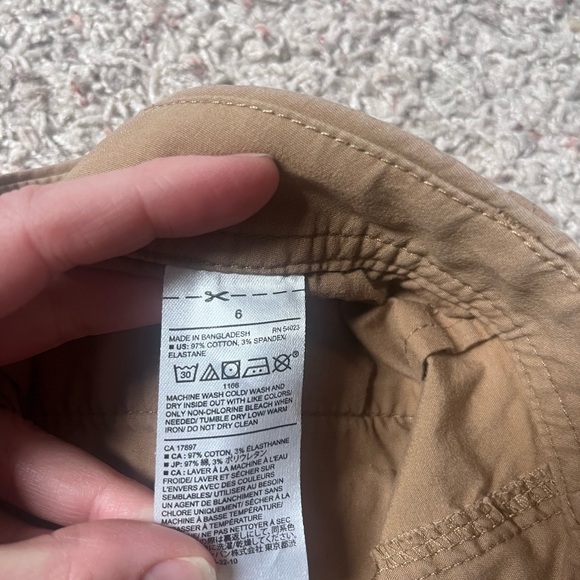 Banana Republic Womens 5 In Chino Short Latte Brown Tan Size 6 Casual - Picture 3 of 4